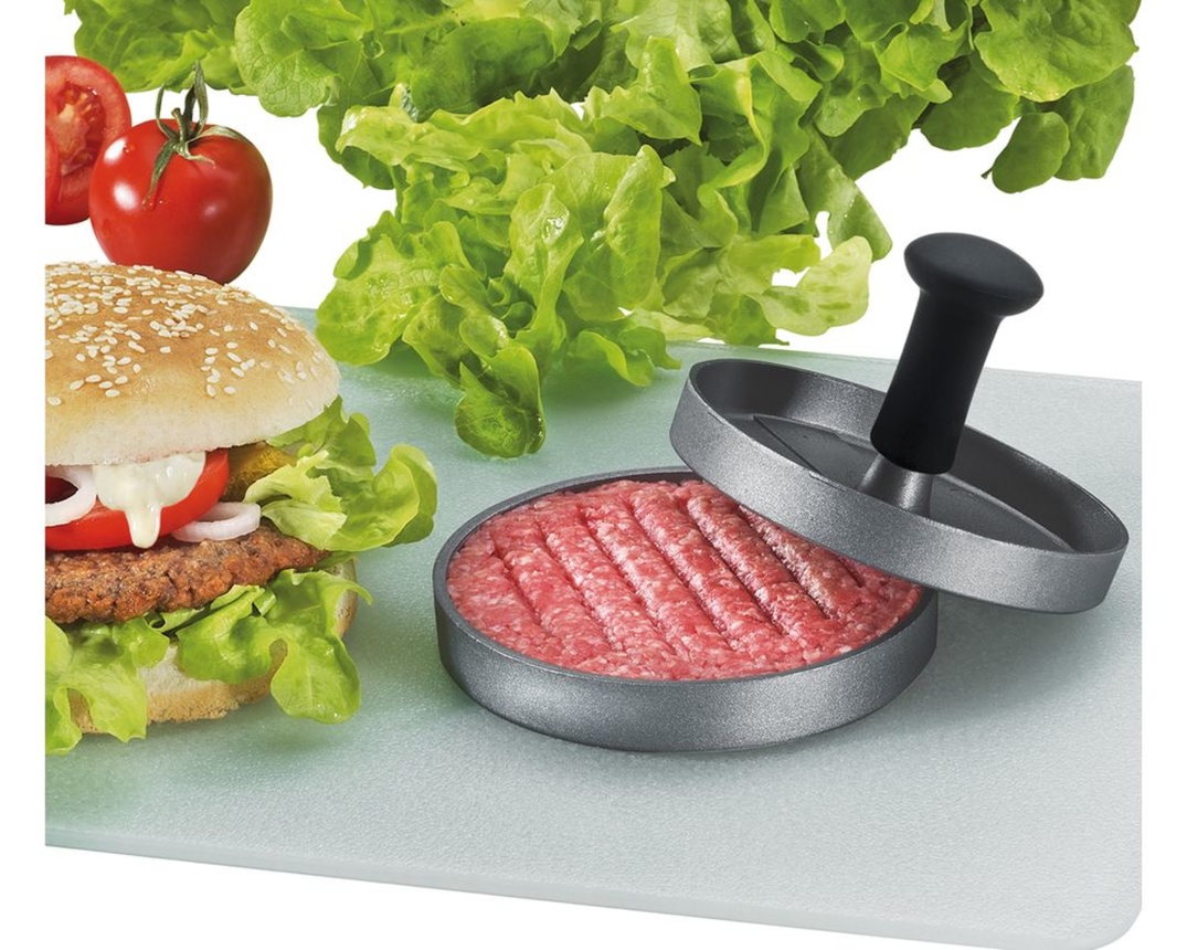 Burger-Presse aus grauem, beschichteten Aluminiumguss - grau - 3