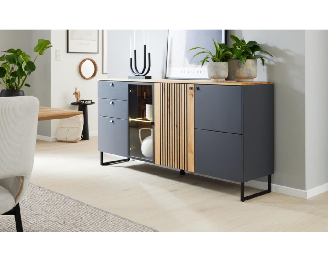 Interliving Sideboard 5605 - Quarzgrau/Braun - 1