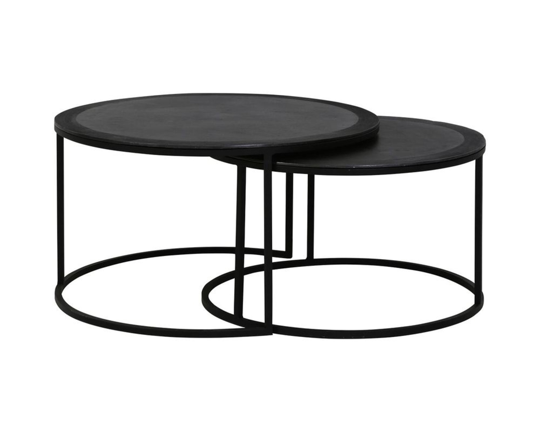 Trendhopper Couchtisch-Set "Claro", Platten schwarz - Schwarz - 1