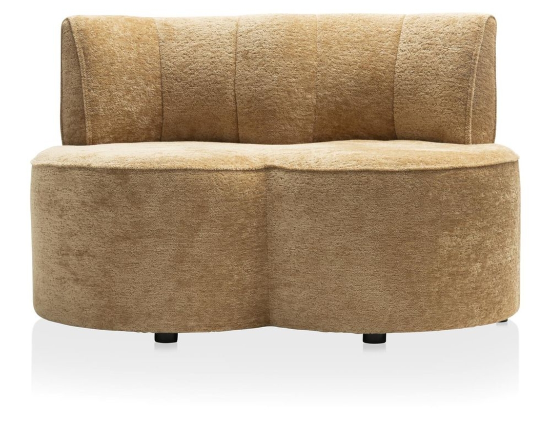 Coco Maison Sofa "Roan", 2-Sitzer, Gelb - Ockergelb - 1