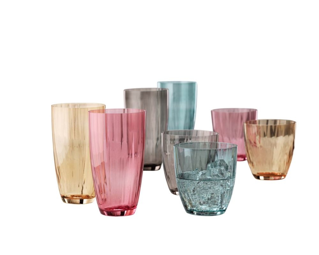 4-teiliges Longdrink-Set "Viva Milano" aus Glas, ca. 350 ml - Bunt - 1