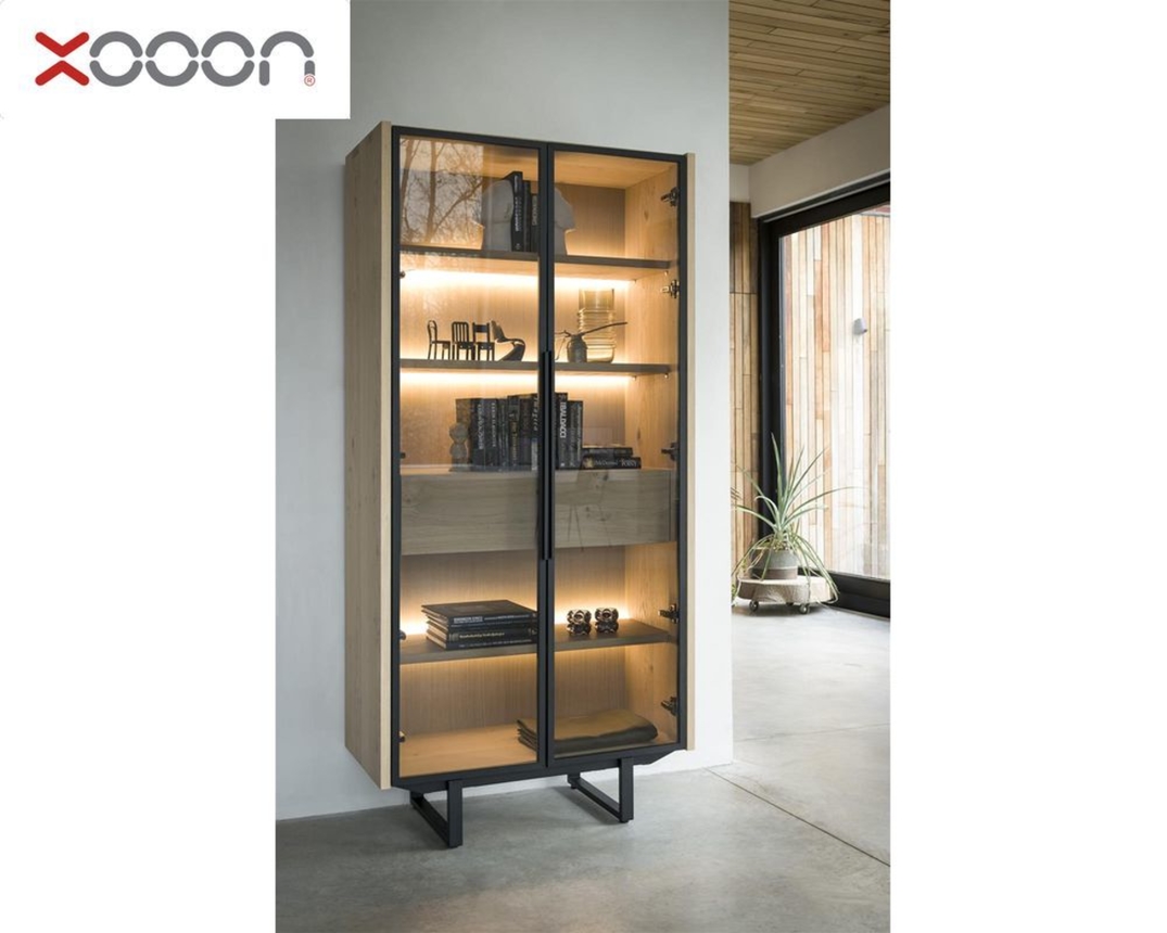 XOOON Vitrine "Modali", natur, mit LED-Beleuchtung - Natur - 5