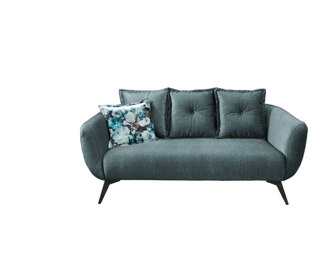 2,5 er Sofa "Berlin" blau/türkis - blau/türkis - 1