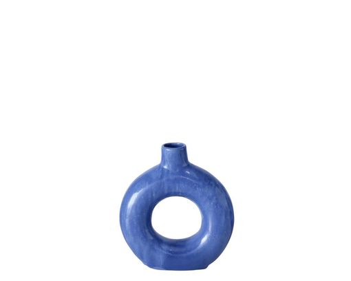 Vase "Peruya", blau, aus Steingut - Blau - 1