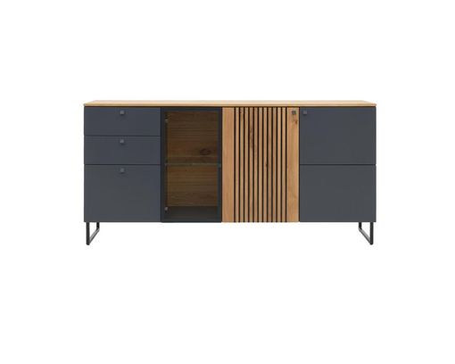 Interliving Sideboard 5605 - Quarzgrau/Braun - 2