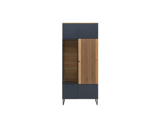 Interliving Vitrine 5605 - Quarzgrau/Braun - 3