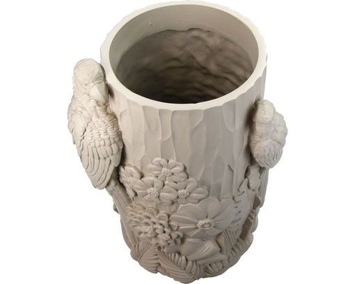 Trendhopper Vase mit Vogelverzierung - Beige - 2