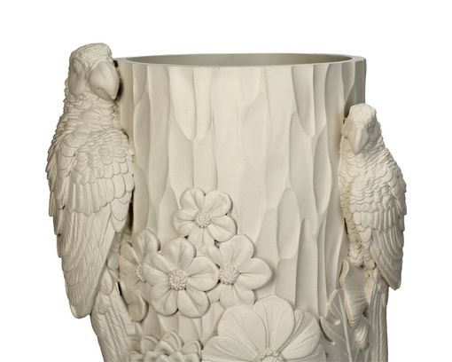 Trendhopper Vase mit Vogelverzierung - Beige - 3