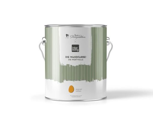 MissPompadour Wandfarbe "Die Wertvolle", Gelb mit Safran / 2,5 L - Gelb mit Safran - 2