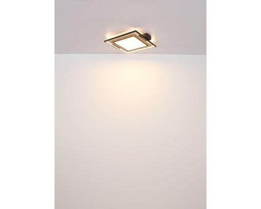 LED-Deckenleuchte "Gabaldo", Metall/Holzoptik - Braun/Schwarz - 2