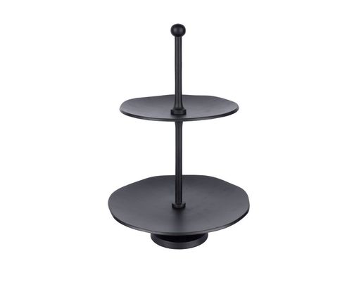 Etagere aus Aluminium, schwarz - Schwarz - 1