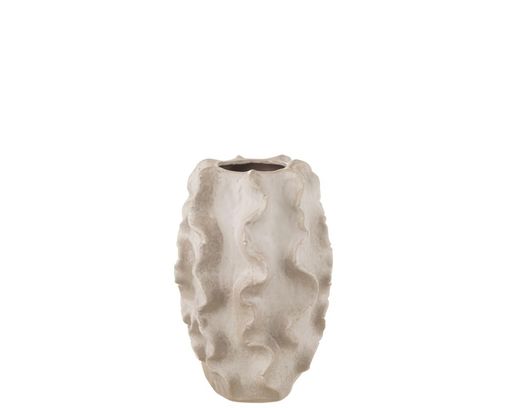 Vase "Well" aus Ton, beige - Beige - 1