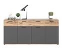 Sideboard "Xenox", ca. 200x91 cm - Basaltgrau/Braun - 1