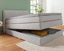 Boxspring Bett Selm - hellgrau - 2