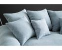 Bigsofa, leger "Neuss", Cord, blau, inkl. Rücken-, Zier- und Armlehnkissen - Blue Grey - 3