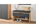 Interliving Garderobenbank 6012 - Braun/Anthrazit - 1