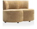 Coco Maison Sofa "Roan", 2-Sitzer, Gelb - Ockergelb - 2