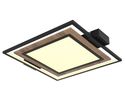 LED-Deckenleuchte "Gabaldo", Metall/Holzoptik - Braun/Schwarz - 1